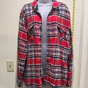 Ruff Hewn Red and Blue Plaid Shirt